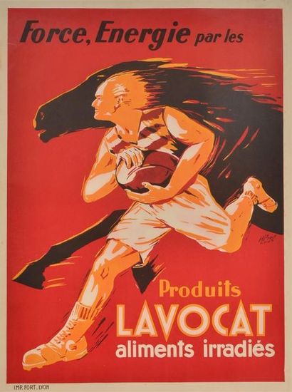 null Affiche publicitaire pour les produits Lavocat. Illustation signée H. Prost....
