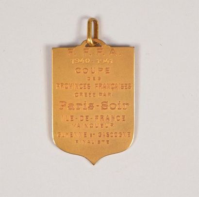 null Médaille commémorative de la Coupe des Provinces Françaises 1940-1941 sous l'égide...