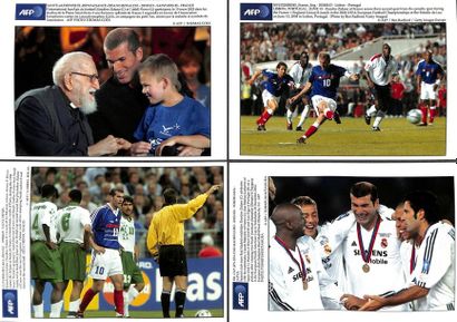 null Ensemble de 60 photos originales de presse de Zinédine Zidane. Équipe de France,...