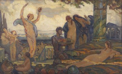 MAURICE DENIS (1870-1943) (Attribution) - 'Triumph of Bacchus and Ariadne' MAURICE... Gazette Drouot