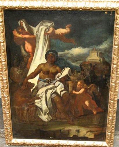 Francesco Solimena ( 1657-1747)-attributed Allegory of Africa, Oil on canvas, 135x97... Gazette Drouot