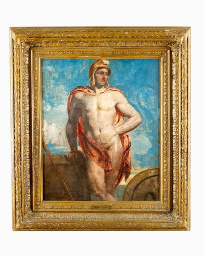  Théodore Chassériau (1819-1856)-circle, allegory of a classical male god, oil study... Gazette Drouot