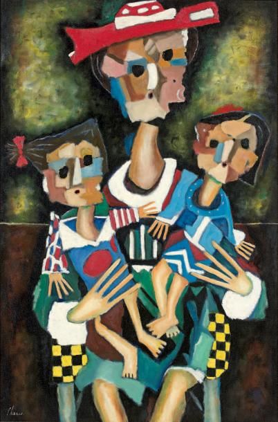 Roland CHANCO (1914-2017) Maternité, 1972
Huile sur toile, signée en bas à gauche,...