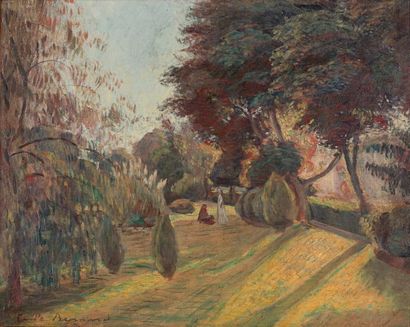 Emile BERNARD (1868-1941) Jardin au Caire, 1899
Huile sur toile, signée en bas à...