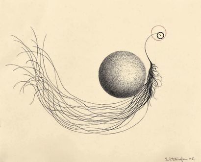 Léon Arthur TUTUNDJIAN (1905-1968) Sphère et Cercle, 1927
Encres de Chine sur papier,...