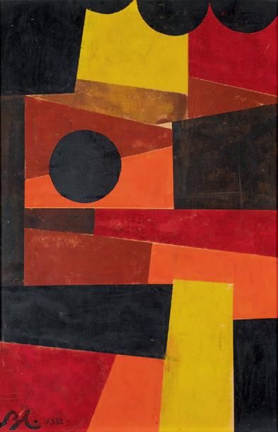 Boris LACROIX (1902-1984) Composition géométrique polychrome
Gouache sur carton préparé,...