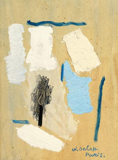 Alexandre ORLOFF (1899-1979) Composition abstraite
Huile et aquarelle sur carton,...