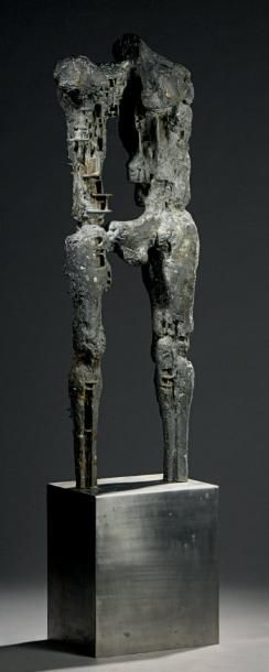 Ilio SIGNORI (1929) La Famille
Épreuve en bronze signée sur la jambe droite, justifiée...