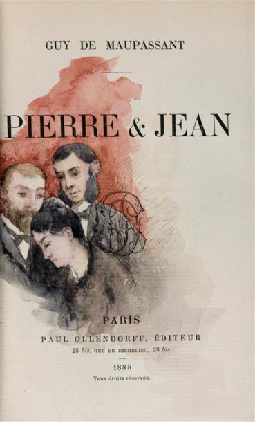 null MAUPASSANT (Guy de). Pierre & Jean. Paris, Paul Ollendorff, Éditeur, 1888. In-8°,...
