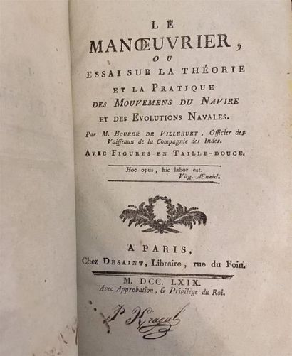 null [MARINE]. BOURDÉ de VILLEHUET (Jacques Pierre). Le Manoeuvrier, ou Essai sur...