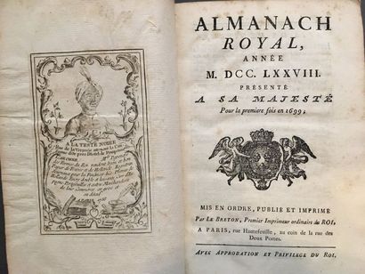 null [ALMANACH ROYAL]. Almanach royal, année M. DCC. LXXV. A Paris, Par Le Breton,...
