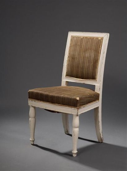 null Suite de quatre chaises, estampille de Jacob D.R Meslée d'époque Empire
En bois...