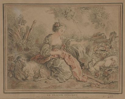 null D'après Jean-Baptiste Huet (1745-1811), gravé par Demarteau
Le plaisir innoncent...