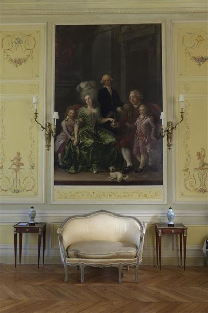 École de Madrid vers 1780 Portrait de famille...