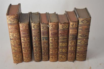 Ensemble de huit livres du XVIIIe siècle...