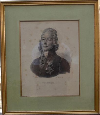 null D'après DELPECH (1778 - 1825)
Portraits de Louis XVIII et Talleyrand
Deux lithographies...