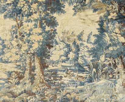 null AUBUSSON, XVIIIe siècle
Tapisserie en fils de laine
Verdure à décor d'une perspective...