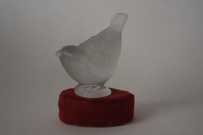 null Oiseau en verre pressé
Signé Ferjac France
H.10 L. 6 P. 10 cm
Accident