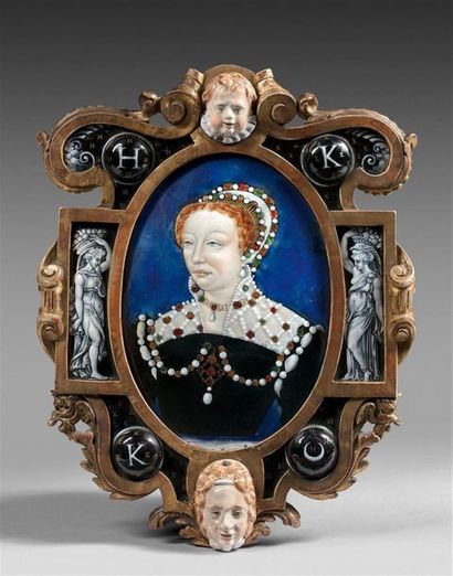 null Portrait de Catherine de Médicis d'après un modèle de Léonard Limosin (1505-1575/77)
Émaux...