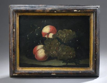 null École italienne du XVIIIe siècle
Raisins et pêches et Citrons et oiseaux
Paire...