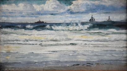 null Wartan MAHOKIAN (1869-1937)
Paysage de vague
Huile sur toile marouflée sur panneau.
Signée...