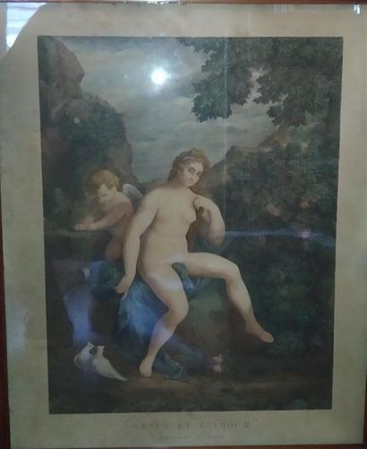 null D'après Carle VAN LOO (1705-1765)
Venus et l'Amour aiguisant ses traits
Gravure...