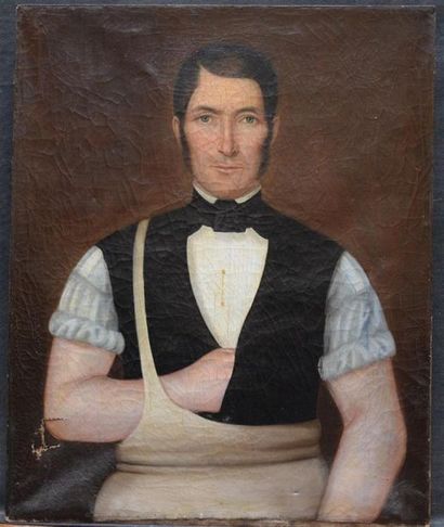 École française vers 1855 Portrait d'homme...