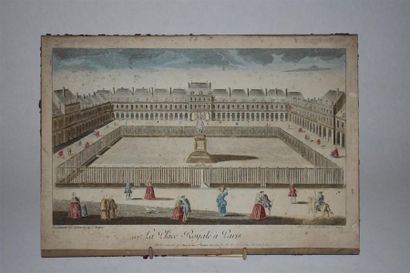 null Ensemble de cinq vues d'optique, XVIIIe siècle
Comprenant La place Louis XV,...