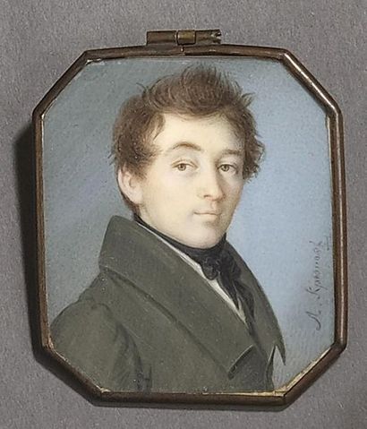 null Lev Dmitrievich KRIOUKOV (1743-1843)
Portrait dfhomme en buste en tenue civile
Miniature...