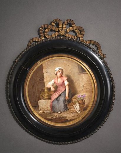 null Sèvres, début du XIXe siècle, an XI, 1802-1803
Médaillon provenant probablement...