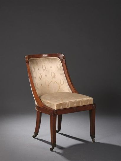 null Chaise par Jacob D rue Meslée, d'époque Empire, provenant de l'hôtel de la comtesse...