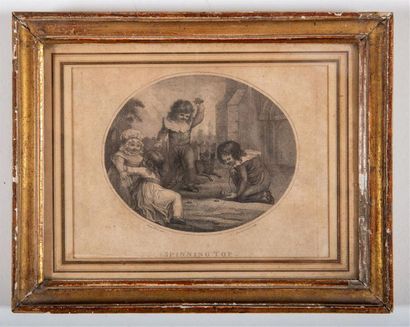 null D'après William Osborne HAMILTON 
(1751-1801)
Spinning top
Gravure.
16 x 21...