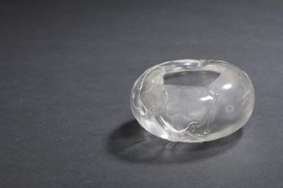 null Small rock crystal brush rinser
China, late 19th century
In the shape of a prunus...