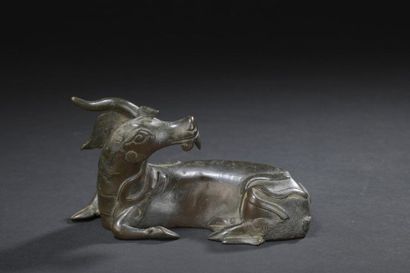 Licorne en bronze Chine, XVIIIe-XIXe siècle...