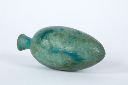 null Vase à panse piriforme en faïence turquoise, Egypte, Basse Epoque, 664-332 av....