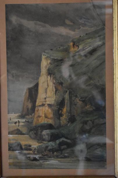 null French school of the late 19th century
Cliffs 
Watercolour
45 x 27 cm
A French...