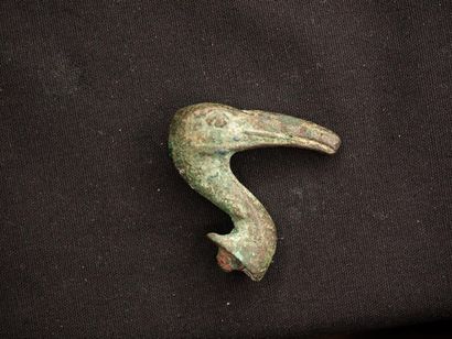 null Bec d'Ibis en bronze, Egypte, Basse Epoque, 664 - 332 av. J. - C.
H. 4,5 cm
Ancienne...