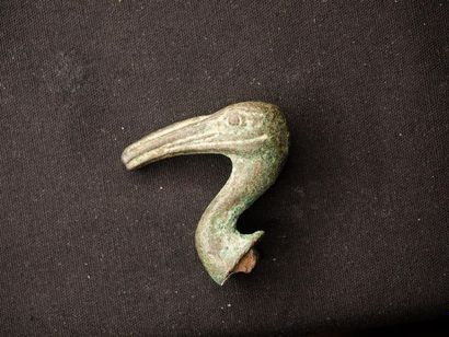 null Bec d'Ibis en bronze, Egypte, Basse Epoque, 664 - 332 av. J. - C.
H. 4,5 cm
Ancienne...