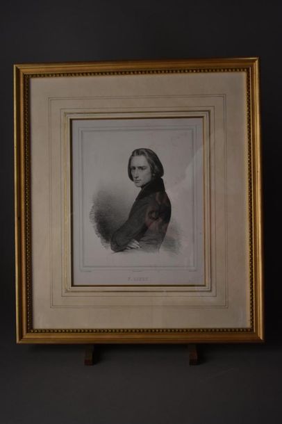 null D'après Léon NOËL (1807-1884)
Franz Liszt
Lithographie
36 x 28,5 cm
On y joint...