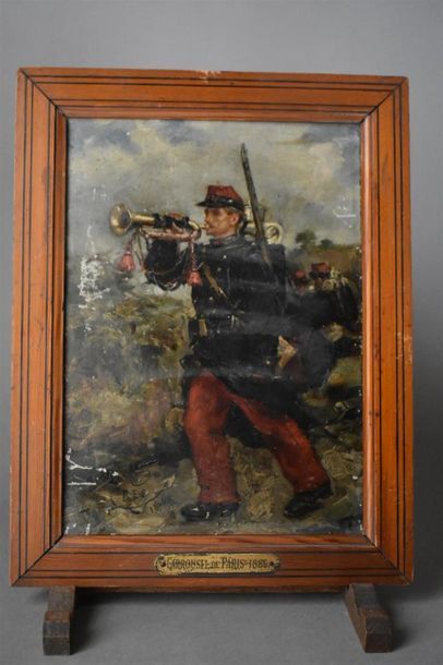 null Charles CRES (1850 - 1907)
The Bugler
Oil on panel
Signed 'Cres' and dated '1886'
33...