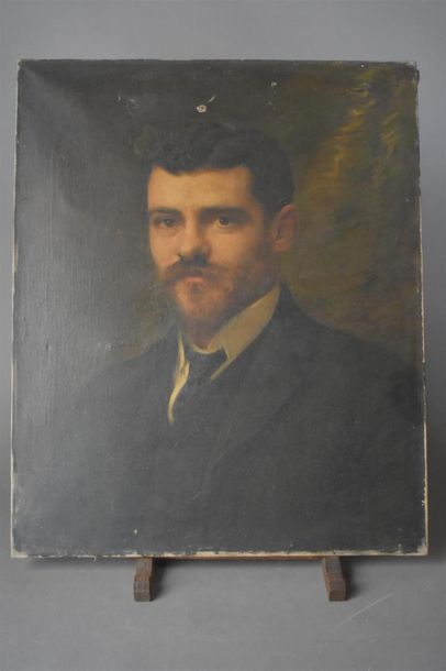 null Henri Pierre JAMET (1858-1921)
Portrait d'homme
Huile sur toile
Signée et datée...
