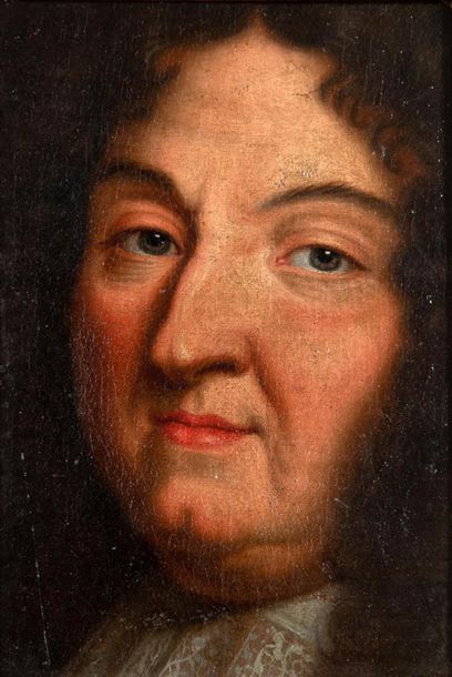 null 
École française vers 1700, suiveur de Hyacinthe RIGAUD
Portrait de Louis XIV
Toile,...