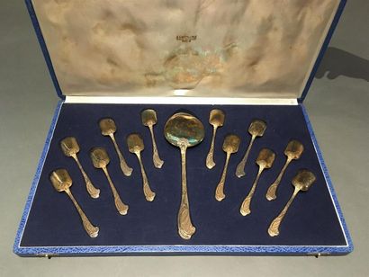 null Ice cream set in vermeil, Minerve punch, by ODIOT
It includes twelve spoons...