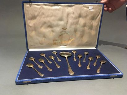 null Ice cream set in vermeil, Minerve punch, by ODIOT
It includes twelve spoons...