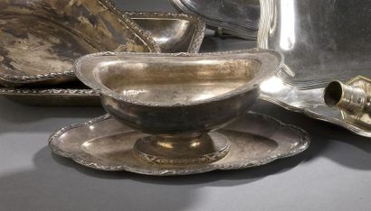 null Gravy boat and its Minerve
silver display stand decorated with a molding of...