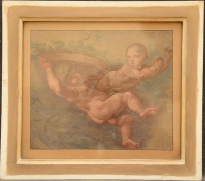 null École italienne du XVIIIe siècle
Putti, une esquisse
Papier.
Restaurations anciennes.
17,8...