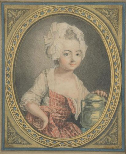 null D'après Janinet , XVIIIe siècle
Le café et Femme au pot de lait
Gravures en...