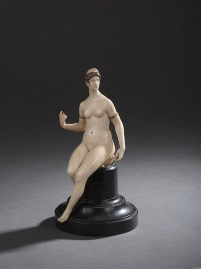 null Jean-Léon Gérôme (1824-1904) attribué à
Jeune femme assise
Statuette en ivoire*...