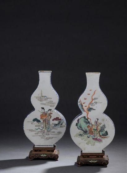 Chine, fin du XIXe siècle Paire de vases...