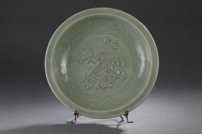 China, Yuan dynasty, 14th century Round celadon...